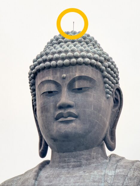雷撃から牛久大仏様をお守りする避雷球‐ALB（大）