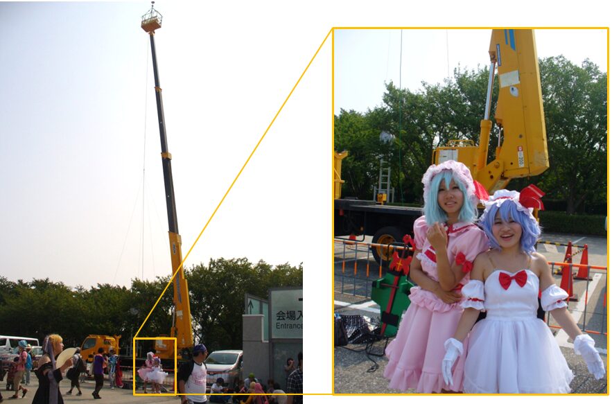 野外音楽フェスで使用され、来場者を落雷から守るPDCE避雷球